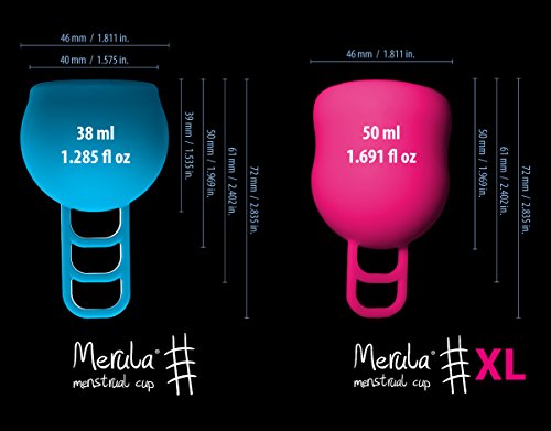 Merula Cup ice (transparent) - Tamaño único copa menstrual de silicona de grado médico