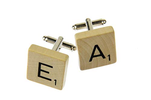 Miniblings Mancuernas de Scrabble Carta de solicitud ABC Iniciales L +?, 2. Buchstabe:S