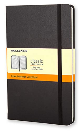 Moleskine 944350 - Cuaderno de tapa dura, de rayas, grande, negro