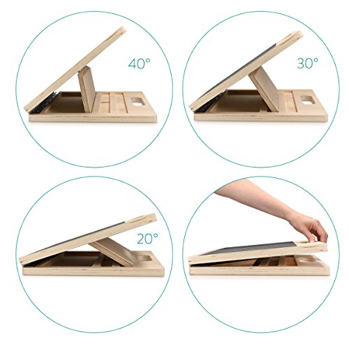 Navaris Tabla de estiramientos - tablero para ejercicios de rehabilitación - tabla antideslizante de madera para estirar músculos - stretch board