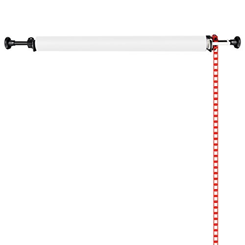 Neewer® - Sistema de soporte para fondo de fotografía de operación manual y para montar en pared - 1 solo rodillo - Incluye 2 ganchos individuales, 2 barras de expansión, 1 cadena y 8 tornillos de sujeción