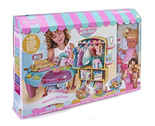 Nenuco- Boutique, muñeca bebé con Tienda de Ropa de Juguete (Famosa 700015835)