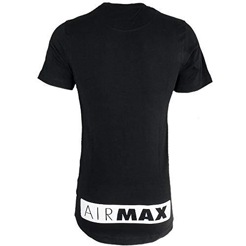 Nike Air Max - Camiseta de manga corta y cuello redondo, para hombre S-2 X L negro negro Large