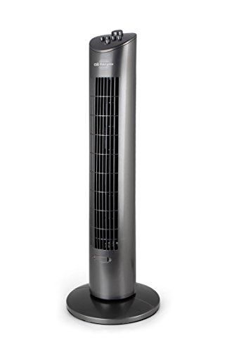 Orbegozo TW 0850 – Ventilador de torre con temporizador, bandeja para esencias, 3 velocidades, movimiento oscilante y 60 W de potencia