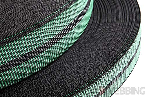 Pandoras Upholstery - Cincha para tapicería (10 m, elástica), Color Verde