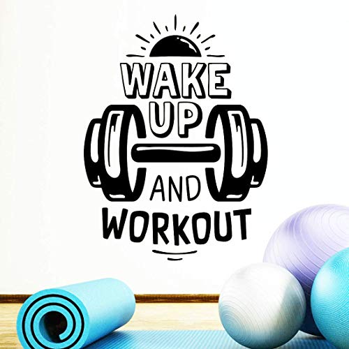Pegatinas de pared para entrenamiento de despierta fitness boxeo gimnasio en casa, decoración de pared, póster motivador