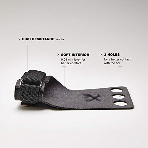 PICSIL RX Carbon Grips 3H - Calleras para Crossfit Grips Gymnastics, Pullups, Weight Lifting. Talla M. Color Rojo.