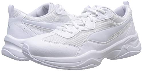 PUMA Cilia, Zapatillas para Mujer, Blanco White/Gray Violet Silver, 39 EU