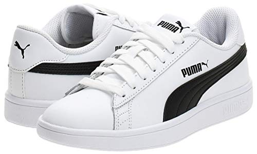 PUMA Smash V2 L, Zapatillas Unisex-Adulto, Blanco White Black, 41 EU
