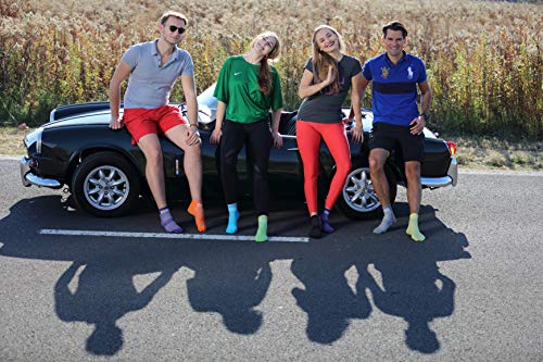 Rainbow Socks - Hombre Mujer Calcetines Deporte Colores de Algodón - 12 Pares - Negro - Talla 42-43