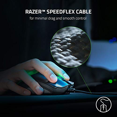 Razer DeathAdder V2 - Ratón Gaming con Sensor óptico Razer Focus  + 20K, Cable Speedfley Switches ópticos