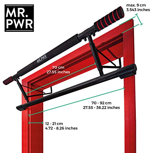 Riijk - Barra de dominadas para marco de puerta extra alta para máximo espacio de movimiento, barra especial para la puerta