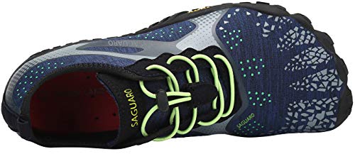 SAGUARO Hombre Mujer Barefoot Zapatillas de Trail Running Minimalistas Zapatillas de Deporte Fitness Gimnasio Caminar Zapatos Descalzos para Correr en Montaña Asfalto Escarpines de Agua, Azul, 39 EU