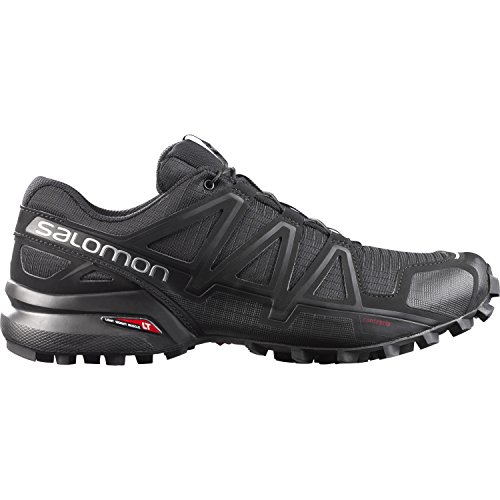 Salomon Speedcross 4, Zapatillas de Trail Running para Hombre, Negro (Black/Black/Black Metallic), 42 2/3 EU