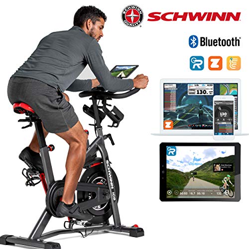 Schwinn IC8 mit Bluetooth Bicicleta Interior magnética, Ajuste de Resistencia de 100 Veces con Pantalla Digital, función de la App Compatible, SPD-Klickpedale, MAX. Benutzergewicht 150 kg
