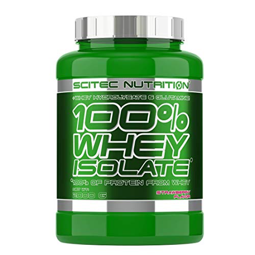 Scitec Nutrition 100% Whey Isolate Suplemento Nutricional de Proteinas con Sabor de Fresa - 2 kg
