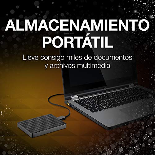 Seagate Expansion Portable, 1 TB, Disco duro externo, HDD, USB 3.0 para PC, ordenador portátil y Mac (STEA1000400)