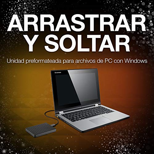 Seagate Expansion Portable, 1 TB, Disco duro externo, HDD, USB 3.0 para PC, ordenador portátil y Mac (STEA1000400)