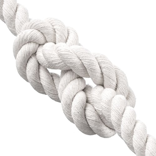 Seilwerk STANKE 5m cuerda de algodón 30mm trenzada a mano cuerda natural