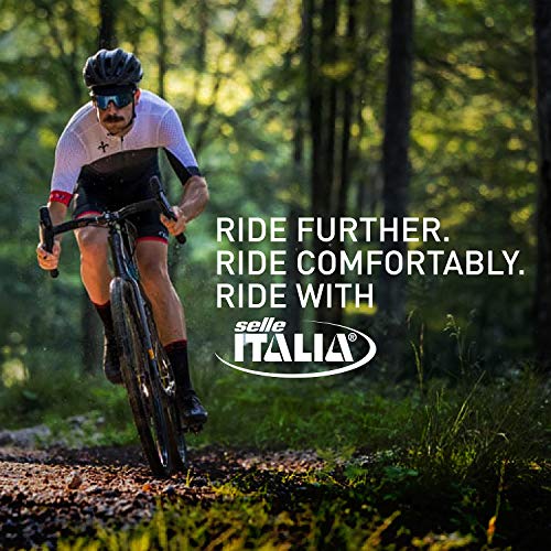 Selle Italia - Sillìn Bicicleta de Carretera SLR SuperFlow, Rail TI 316 Tubo Ø7, Sillìn Road Perfomance Fibra-tek Ligero, Comfort