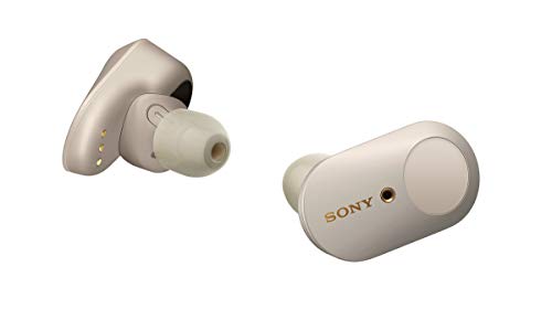 Sony WF1000XM3 - Auricular Noise Cancelling (True Wireless, Bluetooth, sonido adaptativo, compatible con Alexa y Google Assistant, hasta 32 h de batería, óptimo para trabajar sin ruido y viaje), plata