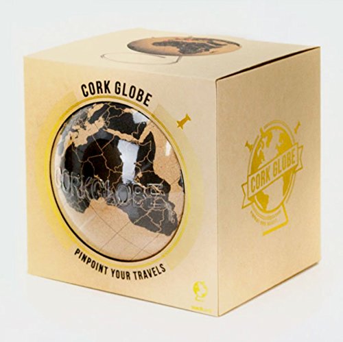 SUCK UK Corcho Bola Mundo | Decoración del Hogar-Globo terráqueo Grande, Color, Cork, 25x25x30 cm