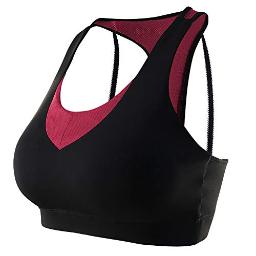 Sujetador Deportivo Mujer sin Aros con Almohadillas Extraíbles Bra Deporte para Yoga/Fitness/Run/Ejercicio