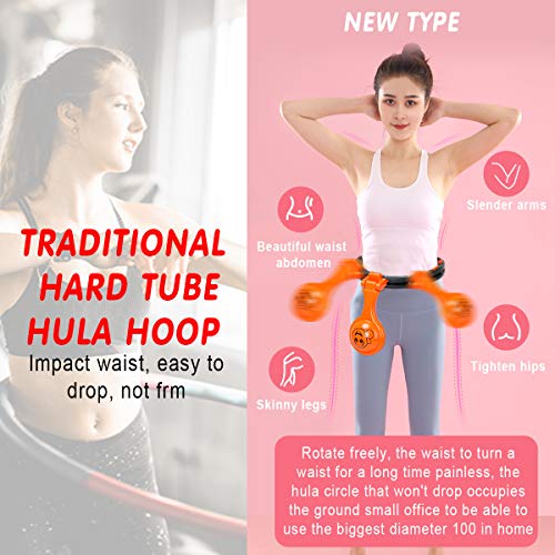 Surplex Hula Hoop - Aro de fitness, masaje, hula hoop, Smart Counting, Auto-Spinning, yoga, pérdida de peso, no se atasca, artefakt, equipo deportivo, adecuado para adultos y niños