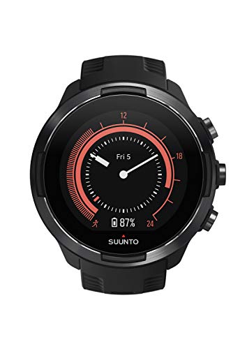 Suunto 9 Baro Reloj Multideporte GPS sin cinturón de frecuencia cardíaca, Unisex Adulto, Negro, 24.5 cm