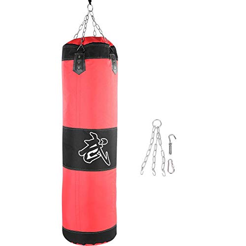 Tbest Sacos de Suelo Saco de Boxeo para Artes Marciales,Entrenamiento Vacío Gancho de Boxeo Kick Sandbag Fight Karate Punch Punching Sand Bag Bolsa de Arena(1.2m-Rojo)