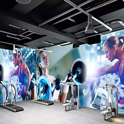 Tendencia fitness belleza barra foto ejercicio fitness club imagen pared yoga café mural fondo papel tapiz350cm×256cm
