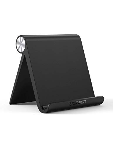 UGREEN Soporte Tablet, Multiángulo Soporte Ajustable para 4 a 13" Tablets y Moviles, como iPad Pro 2018, iPad Mini, Lenovo TAB4 10, Huawei Media Pad, Xiaomi A2, Mi 8 Lite, Samsung Galaxy Tab (Negro)