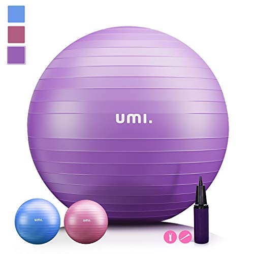 UMI. by Amazon -Pelota de Ejercicio Gym Ball para Fitness, Yoga, Pilates, Embarazo y Sentarse, Talla XL (68-75cm)