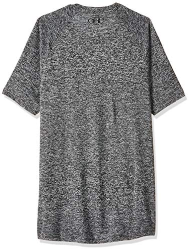Under Armour Tech 2.0. Camiseta masculina, camiseta transpirable, ancha camiseta para gimnasio de manga corta y secado rápido, Black/Black (002), SM