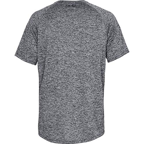 Under Armour Tech 2.0. Camiseta masculina, camiseta transpirable, ancha camiseta para gimnasio de manga corta y secado rápido, Black/Black (002), SM