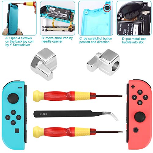 Veperain 2 paquetes de 3D Joysticks Analógicos para Nintendo Switch Joy-Con, con Destornillador Herramientas de Reparación，4 ThumbStick