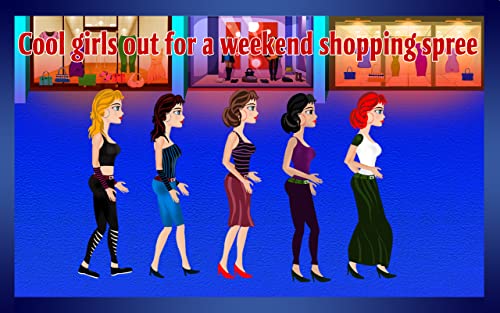 vestido de chica de moda: las chicas de compras escapada de fin de semana - Edición de oro