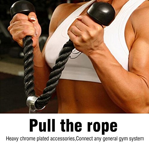 VGBEY Sports Cuerda Tríceps Bíceps, Cable de fijación para Fitness, Tensión de la Cuerda hacia Abajo para Culturismo, Gimnasio Accesorios
