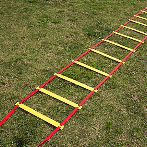 Xin Escalera for Agilidad - 12/06/20 peldaño de la Escalera Escalera Velocidad fútbol Velocidad Agilidad Equipo de Entrenamiento (Size : 3 M 6 Rung)