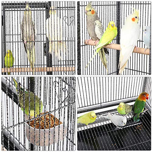Yaheetech Jaula para Pájaroas Jaula Grande con Soporte Pie Jaula para Loros Mascota Jaula con Ruedas 136 cm