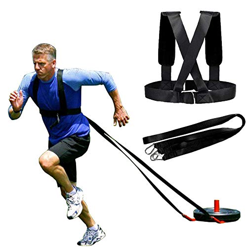 YameiS - Kit de arnés de trineo para correr con trineo y pesca con hielo, resistencia a la velocidad, agilidad, entrenamiento de resistencia para mejorar la fuerza