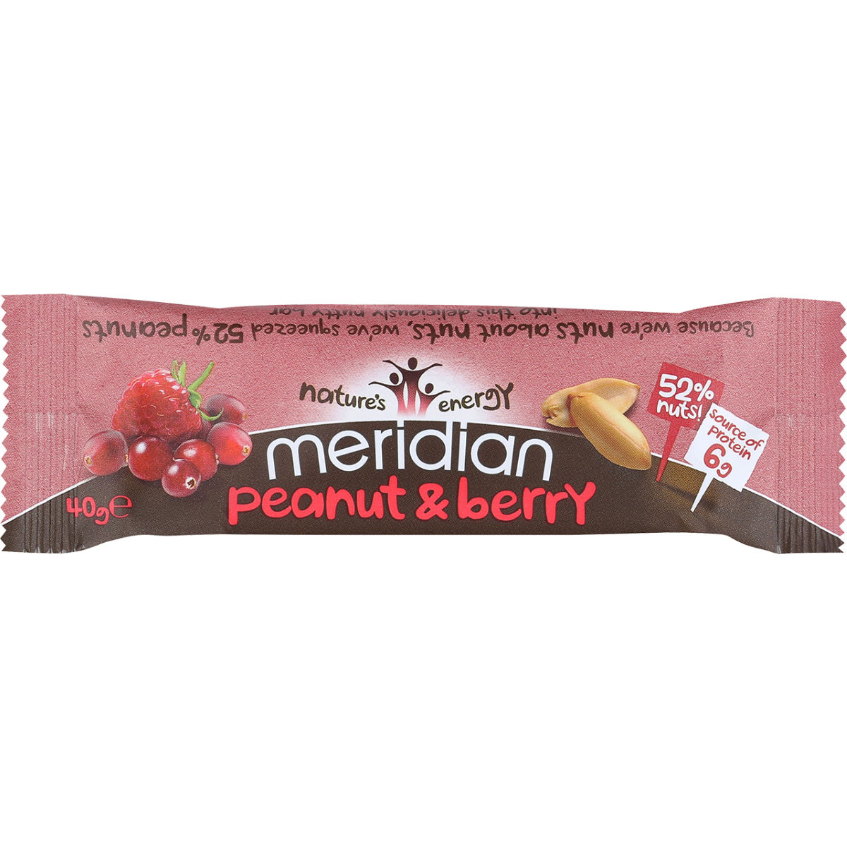 Barritas energéticas Meridian Peanut (18 x 40 g, cacahuete) - Barritas