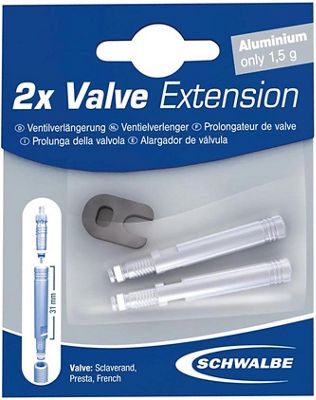Extensiones de válvula Schwalbe (par) - Plata - 17mm, Plata
