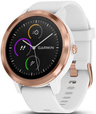 Garmin Vivoactive 3 GPS Smartwatch Silicone 2018 - White-Rose Gold Silicone, White-Rose Gold Silicone
