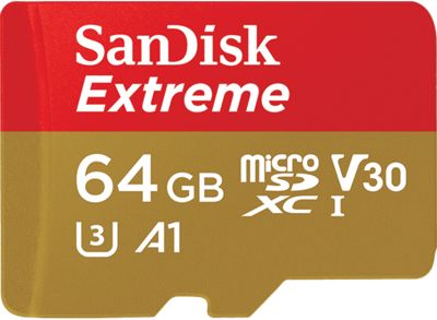 Sandisk 64GB Extreme MicroSDXC Card 2018 - Negro, Negro