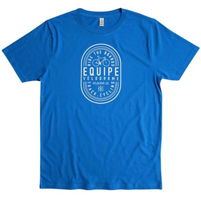 Velolove Equipe Velodrome Organic T-Shirt  - Azul/Blanco, Azul/Blanco