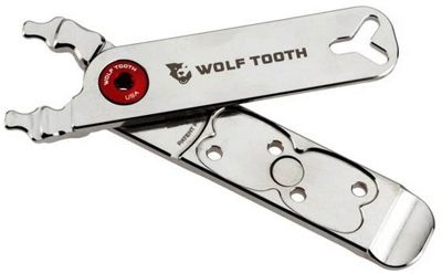 Wolf Tooth Master Link Combo Nickel Plated Pliers - Rojo, Rojo
