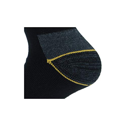3 Pares Calcetines CAT CATPERILLAR de trabajo para hombres reforzados en el talón y la punta, excelente calidad de Algodón (Negro, 4346)