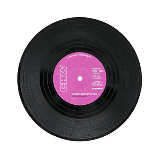 6x Coaster Copa Sostenedor de Bebida Mat Tabla Mantel Forma de CD Vinyl Record Redonda Vendimia