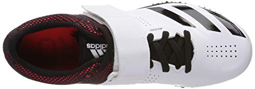 adidas Adizero Hj, Zapatillas de Atletismo Hombre, Multicolor (FTWR White/Core Black/Shock Red B37490), 44 EU